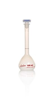 Azlon Clear PMP Volumetric Flask with PPE Stopper class B, tolerance, capacity 100&#160;mL