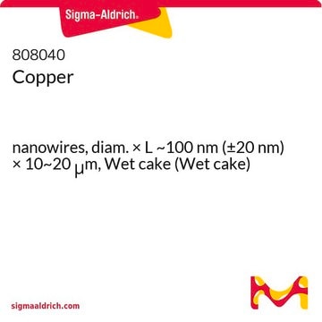 铜 nanowires, diam. × L ~100&#160;nm (±20&#160;nm) × 10~20&#160;&#956;m, Wet cake (Wet cake)