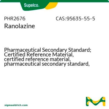 Ranolazine Pharmaceutical Secondary Standard; Certified Reference Material, certified reference material, pharmaceutical secondary standard, pkg of 500&#160;mg