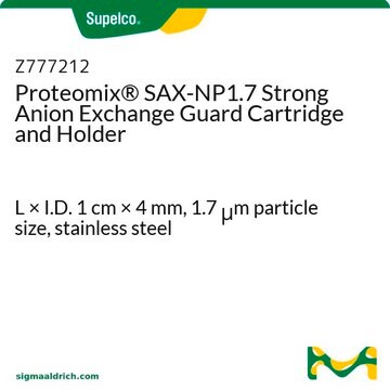 Proteomix&#174; SAX-NP1.7 Strong Anion Exchange Guard Cartridge and Holder L × I.D. 1&#160;cm × 4&#160;mm, 1.7&#160;&#956;m particle size, stainless steel