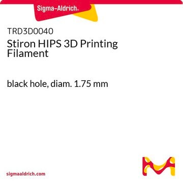 Stiron HIPS 3D Printing Filament black hole, diam. 1.75&#160;mm