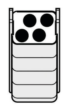 Adapter for Eppendorf&#174; A-4-44 Rotor holds 4 x 7 - 18 mL round-bottom tubes, for use with 100 mL rectangular bucket, pack of 2&#160;ea