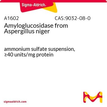 Amyloglucosidase from Aspergillus niger ammonium sulfate suspension, &#8805;40&#160;units/mg protein