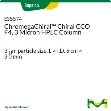 ChromegaChiral&#8482; Chiral CCO F4, 3 Micron HPLC Column 3&#160;&#956;m particle size, L × I.D. 5&#160;cm × 3.0&#160;mm