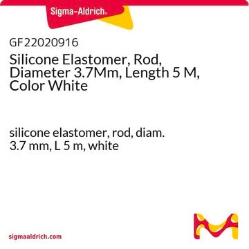 Silicone Elastomer, Rod, Diameter 3.7Mm, Length 5 M, Color White silicone elastomer, rod, diam. 3.7&#160;mm, L 5&#160;m, white