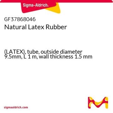 Natural Latex Rubber (LATEX), tube, outside diameter 9.5mm, L 1&#160;m, wall thickness 1.5&#160;mm