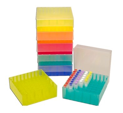 MTC&#8482; Bio Freezer Rack holds 30 x 15 mL and 20 x 50 mL tubes, assorted colors, pack of 5&#160;ea