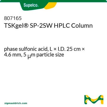 Columna para HPLC TSKgel&#174; SP-2SW phase sulfonic acid, L × I.D. 25&#160;cm × 4.6&#160;mm, 5&#160;&#956;m particle size