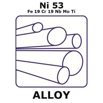 Inconel&#174; alloy 718 - heat resisting alloy, Ni53Fe19Cr19NbMoTi rod, 100mm x 16mm diameter, annealed