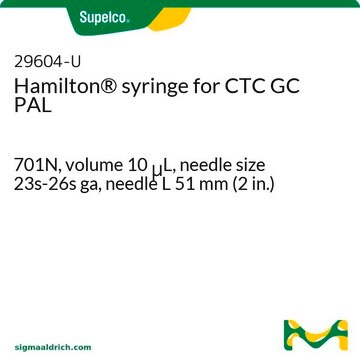 Hamilton&#174; syringe for CTC GC PAL 701N, volume 10&#160;&#956;L, needle size 23s-26s ga, needle L 51&#160;mm (2&#160;in.)