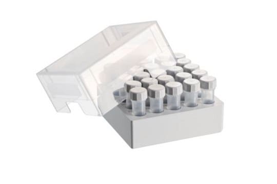 Storage Box for Eppendorf&#174; Tubes size 5 × 5, pack of 2 ×, Holds 25 x 5 mL tubes