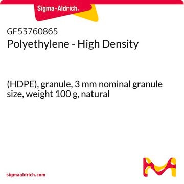 Polyethylene - High Density (HDPE), granule, 3&#160;mm nominal granule size, weight 100&#160;g, natural