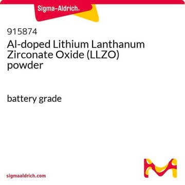 Al-doped lithium lanthanum zirconium oxide (LLZO) solid electrolyte, powder, battery grade