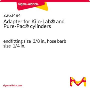 Adapter for Kilo-Lab&#174; and Pure-Pac&#174; cylinders endfitting size 3/8&#160;in., hose barb size 1/4&#160;in.