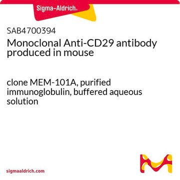 Monoclonal Anti-CD29 antibody produced in mouse clone MEM-101A, purified immunoglobulin, buffered aqueous solution