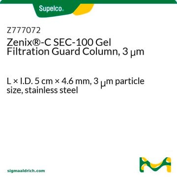 Zenix&#174;-C SEC-100 Gel Filtration Guard Column, 3 &#956;m L × I.D. 5&#160;cm × 4.6&#160;mm, 3&#160;&#956;m particle size, stainless steel