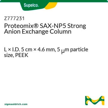 Proteomix&#174; SAX-NP5 Strong Anion Exchange Column L × I.D. 5&#160;cm × 4.6&#160;mm, 5&#160;&#956;m particle size, PEEK