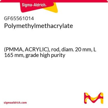 Polymethylmethacrylate (PMMA, ACRYLIC), rod, diam. 20&#160;mm, L 165&#160;mm, grade high purity