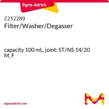 Filter/Dichtungsscheibe/Entgaser capacity 100&#160;mL, joint: ST/NS 14/20 M, F