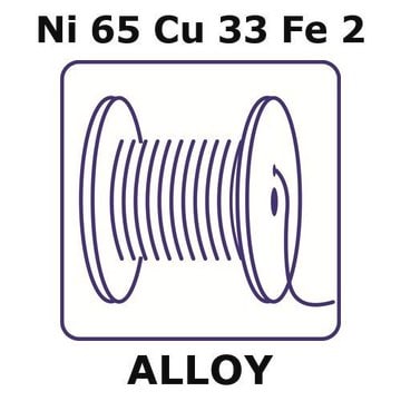 Monel&#174; alloy 400, Ni65Cu33Fe2 1000m wire, 0.25mm diameter, as drawn