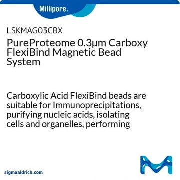 PureProteome 0.3&#181;m Carboxy FlexiBind Magnetic Bead System Carboxylic Acid FlexiBind beads are suitable for Immunoprecipitations, purifying nucleic acids, isolating cells and organelles, performing protein-protein interaction studies and many other applications.