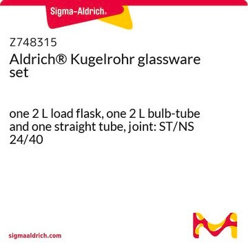 Aldrich&#174; Kugelrohr glassware set one 2 L load flask, one 2 L bulb-tube and one straight tube, joint: ST/NS 24/40