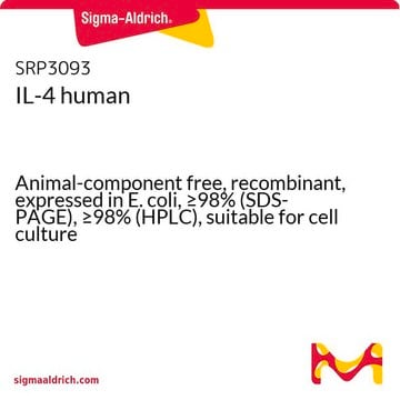 IL-4 人 Animal-component free, recombinant, expressed in E. coli, &#8805;98% (SDS-PAGE), &#8805;98% (HPLC), suitable for cell culture