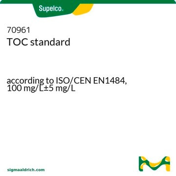 Standard COT according to ISO/CEN EN1484, 100&#160;mg/L±5&#160;mg/L