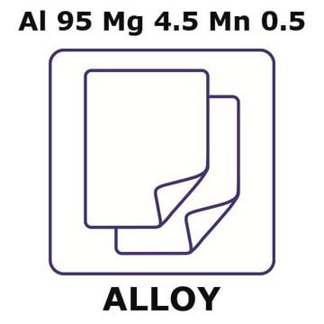 Aluminum alloy 5083 foil, Al95%/Mg 4.5%/Mn 0.5%, thickness 1.0&#160;mm, size 300 × 300&#160;mm