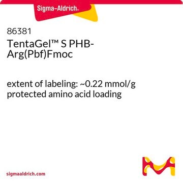 TentaGel&#8482; S PHB-Arg(Pbf)Fmoc extent of labeling: ~0.22&#160;mmol/g protected amino acid loading