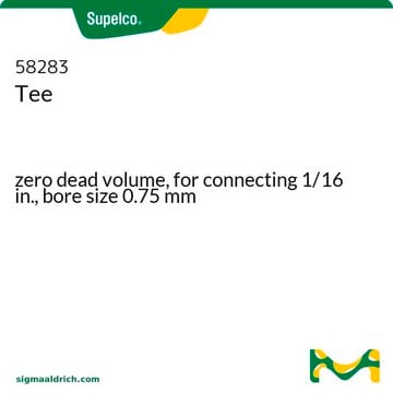 T-Stück zero dead volume, for connecting 1/16 in., bore size 0.75&#160;mm