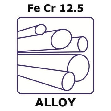 Stainless Steel - AISI 410 alloy, FeCr12.5 100mm rod, 9.5mm diameter