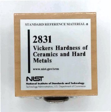 Vickers hardness of ceramics and hardmetals NIST&#174; SRM&#174; 2831