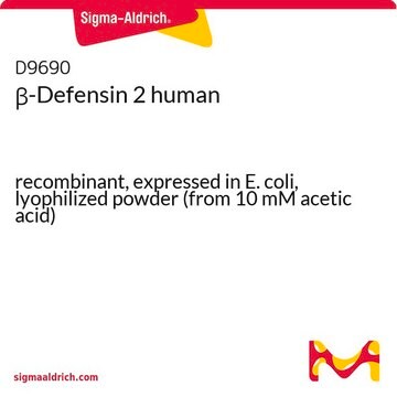 &#946;-Defensin 2 human recombinant, expressed in E. coli, lyophilized powder (from 10 mM acetic acid)