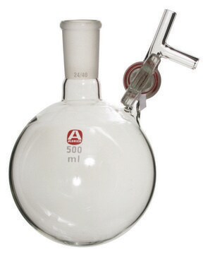 Aldrich&#174; round-bottom storage flask with stopcock-equipped septum-inlet capacity 250&#160;mL, with 2 mm glass stopcock, joint: ST/NS 29/32