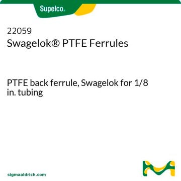 Tube Fitting, PTFE PTFE back ferrule, Swagelok for 1/8 in. tubing