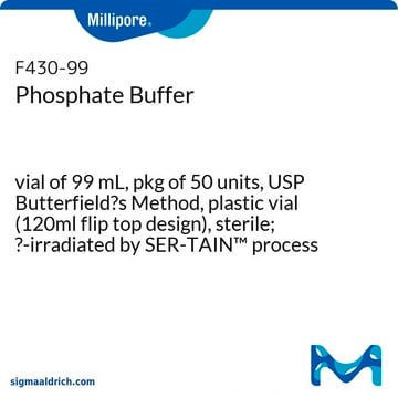 Phosphate Buffer vial of 99&#160;mL, pkg of 50&#160;units, USP Butterfield&#8242;s Method, plastic vial (120ml flip top design), sterile; &#947;-irradiated by SER-TAIN&#8482; process