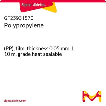 聚丙烯 (PP), film, thickness 0.05&#160;mm, L 10&#160;m, grade heat sealable