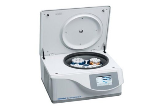 Eppendorf&#174; Centrifuge 5910 Ri G with rotor S-4x750 incl. round buckets, adapters for 5/15/50 mL, AC/DC input 230 V (GB Plug)