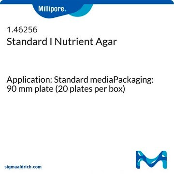 Standard I Nutrient Agar Application: Standard mediaPackaging: 90 mm plate (20 plates per box)