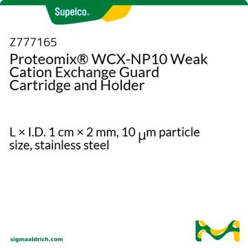 Proteomix&#174; WCX-NP10 Weak Cation Exchange Guard Cartridge and Holder L × I.D. 1&#160;cm × 2&#160;mm, 10&#160;&#956;m particle size, stainless steel