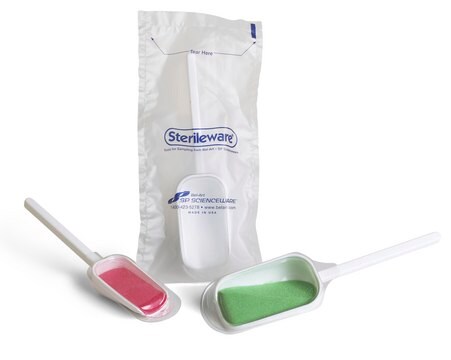 SP Bel-Art&#174; Sterileware&#8482; Scoop Sampling System Snap-on lid contains sample in scoop, nominal capacity 125&#160;mL (4&#160;oz), pack of 10&#160;ea (individually wrapped)