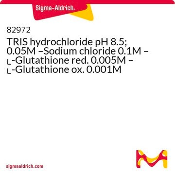 TRIS hydrochloride pH 8.5; 0.05M –Sodium chloride 0.1M – L-Glutathione red. 0.005M – L-Glutathione ox. 0.001M solution