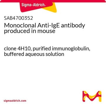 Monoclonal Anti-IgE antibody produced in mouse clone 4H10, purified immunoglobulin, buffered aqueous solution