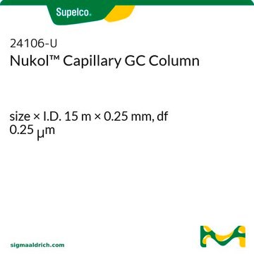 Nukol Capillary GC Column size × I.D. 15&#160;m × 0.25&#160;mm, df 0.25&#160;&#956;m