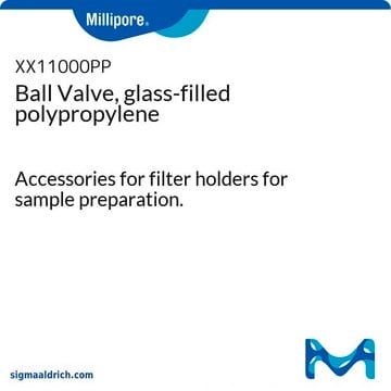 Ball Valve, glass-filled polypropylene Accessories for filter holders for sample preparation.