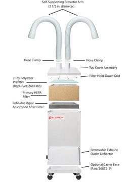 Aldrich compact ductless air cleaning system two articulating ...