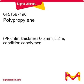 Polypropylene (PP), film, thickness 0.5&#160;mm, L 2&#160;m, condition copolymer