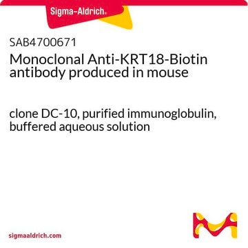 Monoclonal Anti-KRT18-Biotin antibody produced in mouse clone DC-10, purified immunoglobulin, buffered aqueous solution