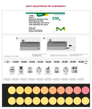 Chlordioxid-Test colorimetric, 0.020-0.55&#160;mg/L (ClO2), for use with MCOLORTEST&#174;